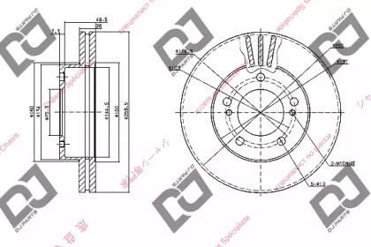 Тормозной диск DJ PARTS BD1068